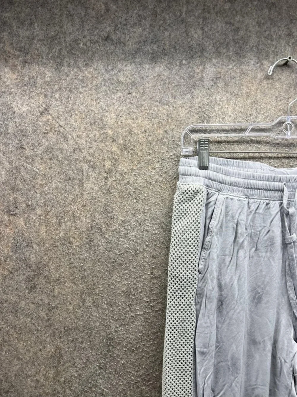 FP Movement Jogger Pants Womens Small Gray Mesh Panel Elastic Waist Yoga Gym